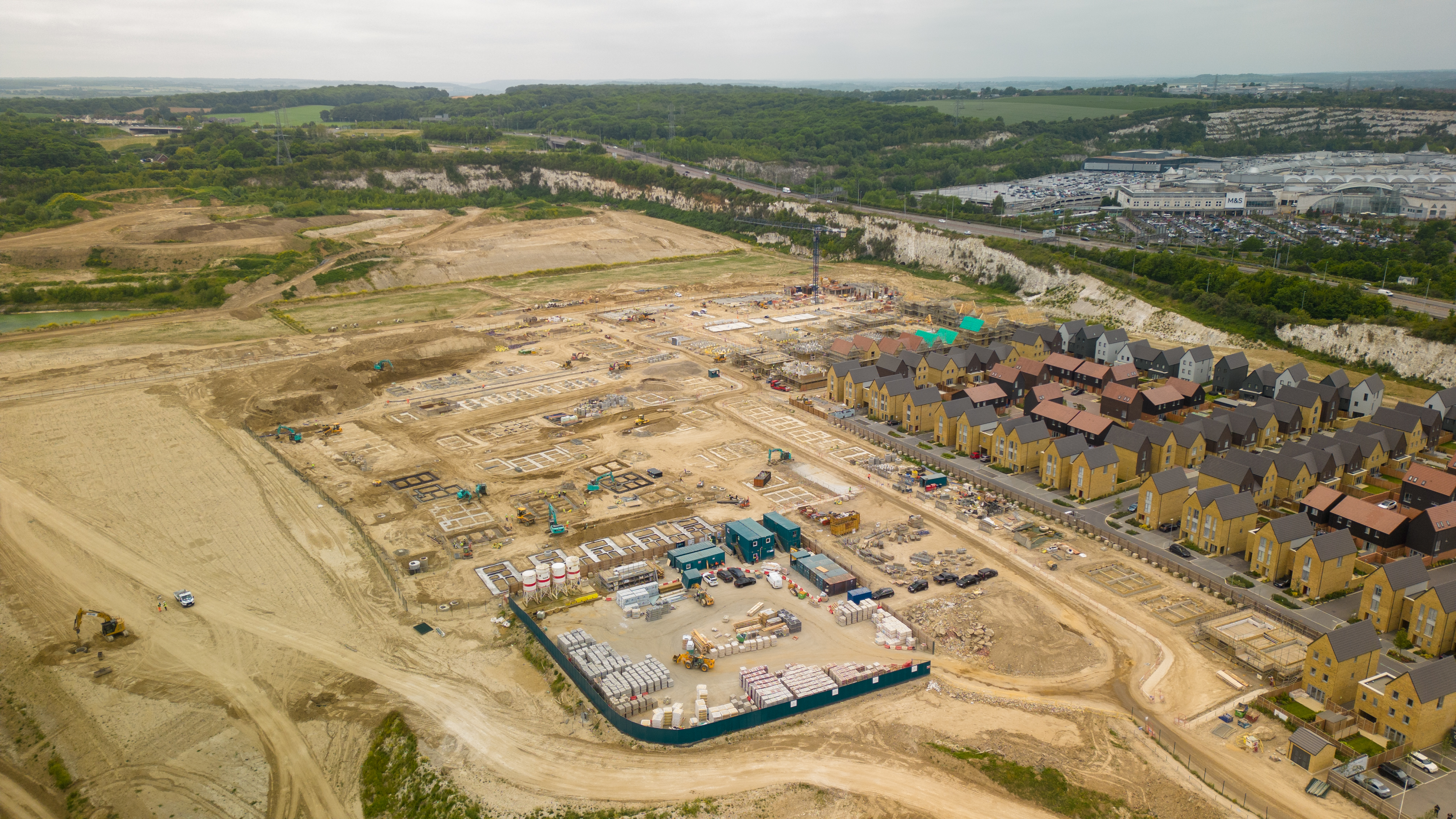 Drone image of building site
