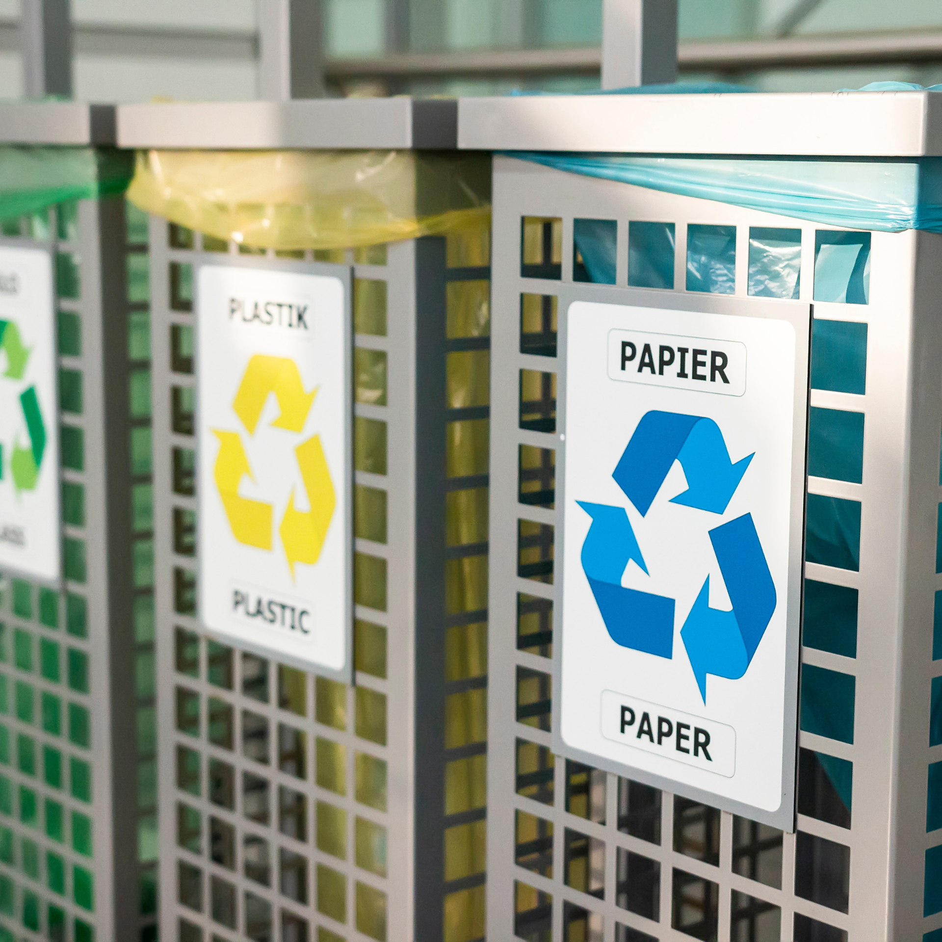 Image of recycling bins
